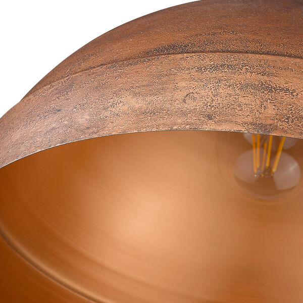 Lincoln Vintage Copper One-Light Large Pendant, image 5
